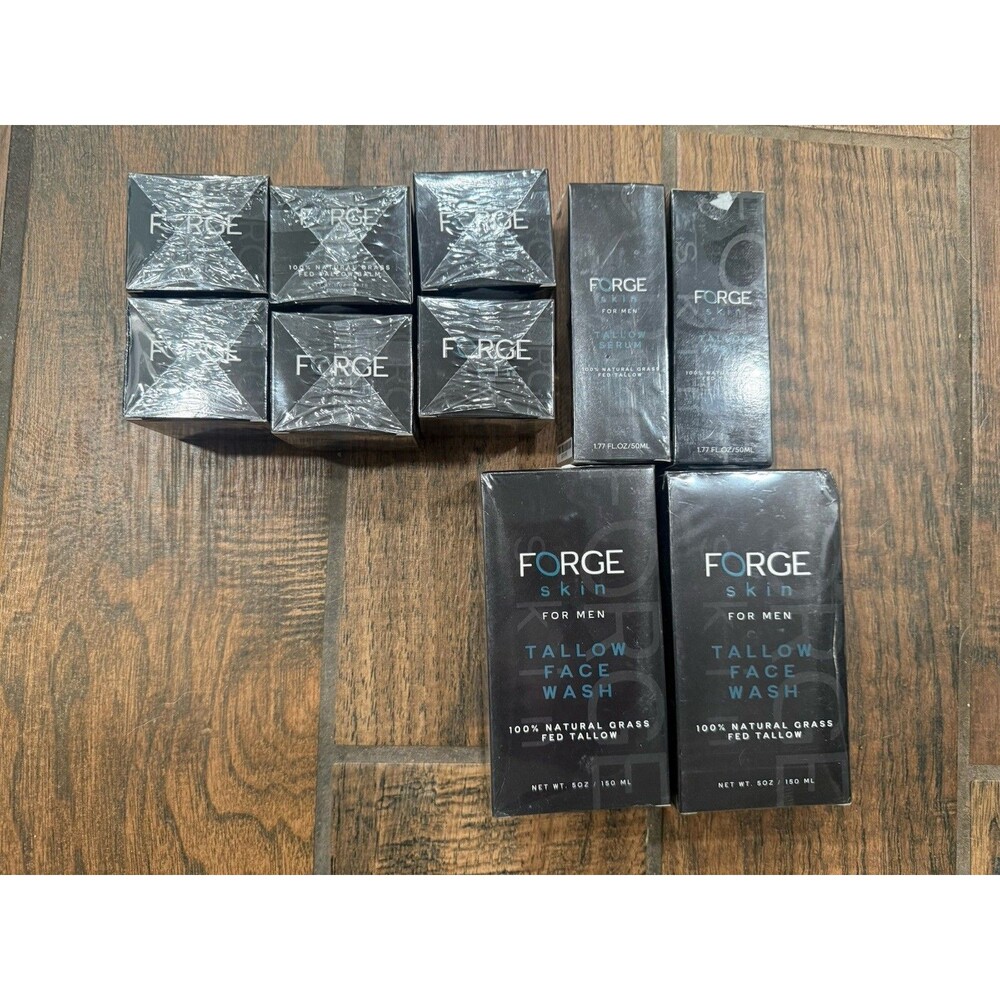 Forge skin Tallow for men Lot Of 10 Balm Serum Face Wash New And Sealed